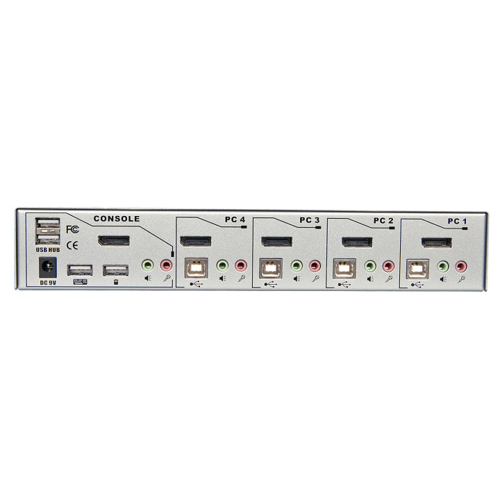 Lindy 4 Port DisplayPort 1.2, USB 2.0 & Audio KVM Switch
