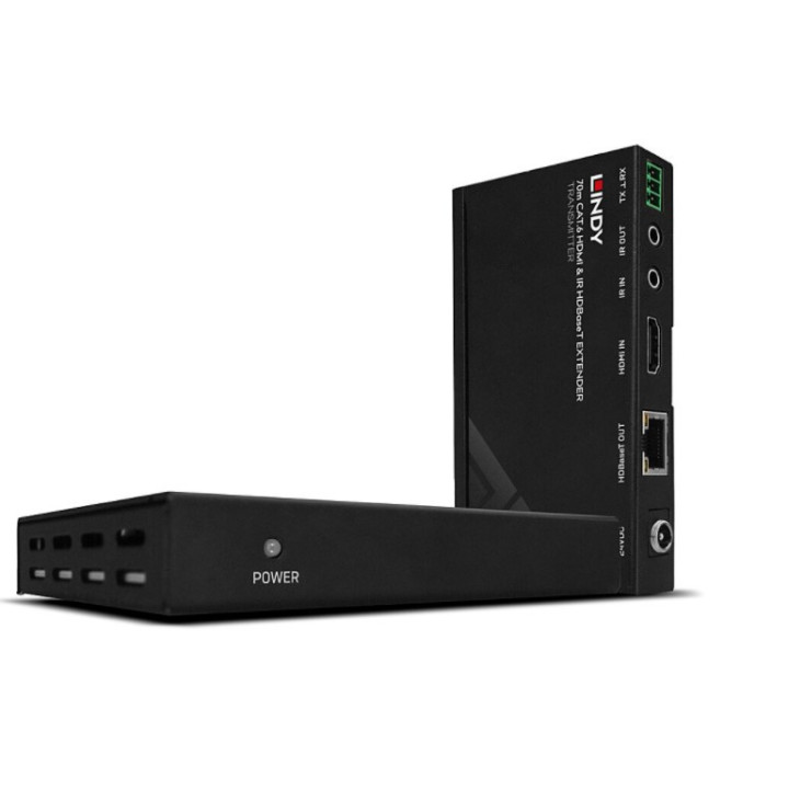 Lindy 70m Cat.6 HDMI 4K30, IR & RS-232 HDBaseT Extender with PoC