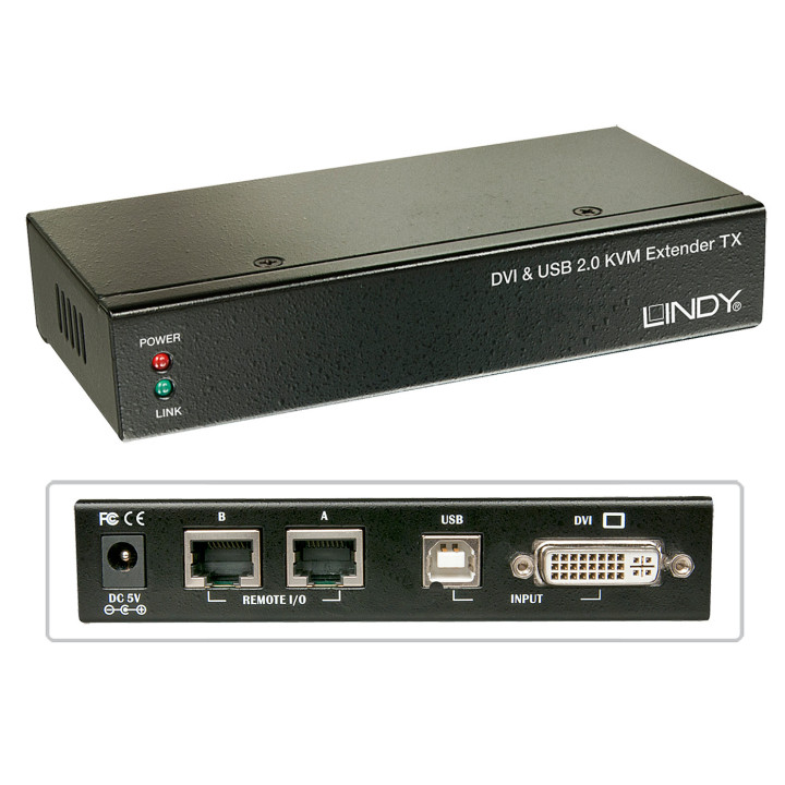 Lindy 39377 chaveador KVM Preto
