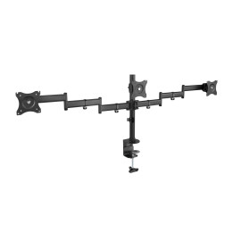 TooQ DB1327TN-B montagem e suporte para monitores 68,6 cm (27") Clamp Preto