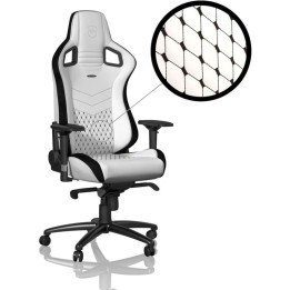 Cadeira noblechairs EPIC PU Leather Branco / Preto