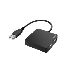 Hama 00200121 hub de interface USB 2.0 480 Mbit s Preto