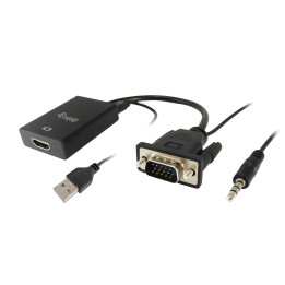 Adaptador EQUIP VGA p/HDMI c/ áudio 0,2 m