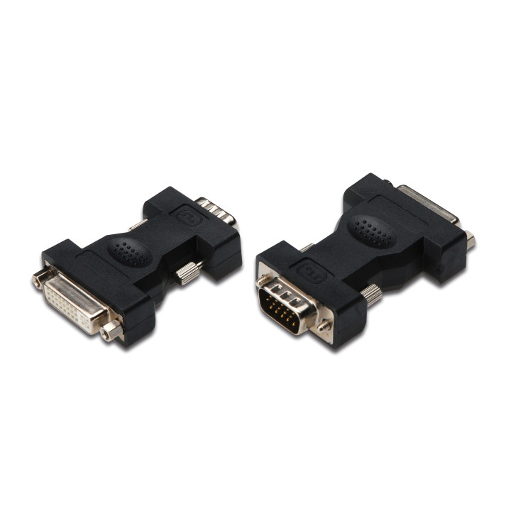 Digitus AK-320505-000-S adaptador para cabos DVI-I, (24+5), jack D-Sub Preto