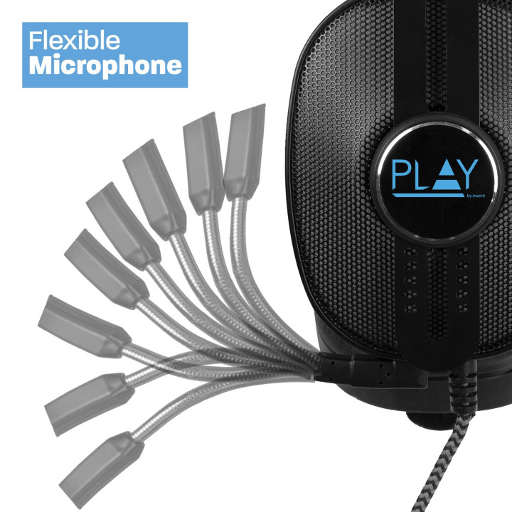 Ewent Play PL3321 Auscultadores Com fios Fita de cabeça Jogos Preto