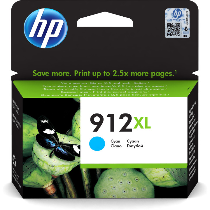 HP Tinteiro Original 912XL Ciano de elevado rendimento