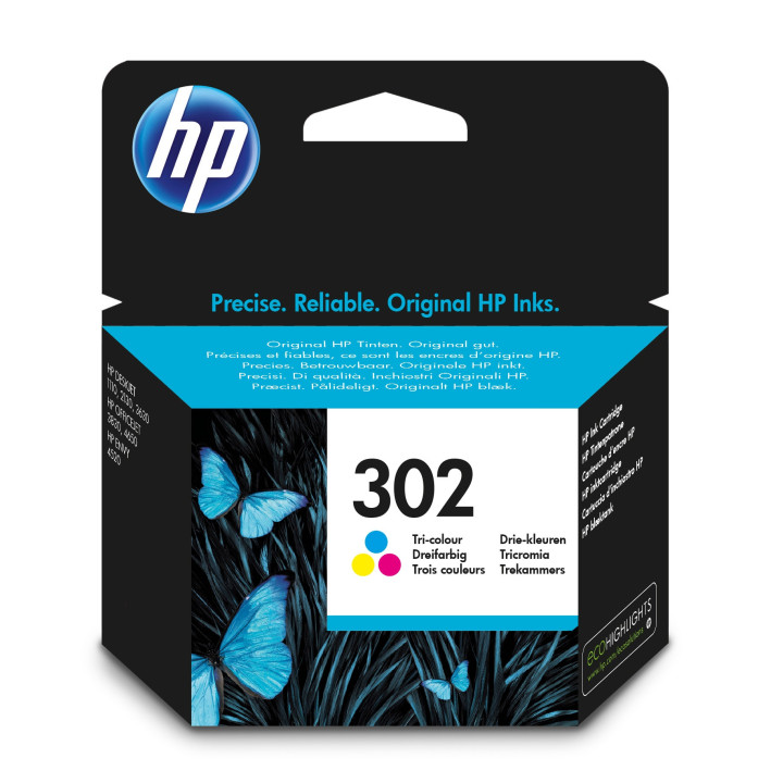 HP Tinteiro original 302 Tricolor