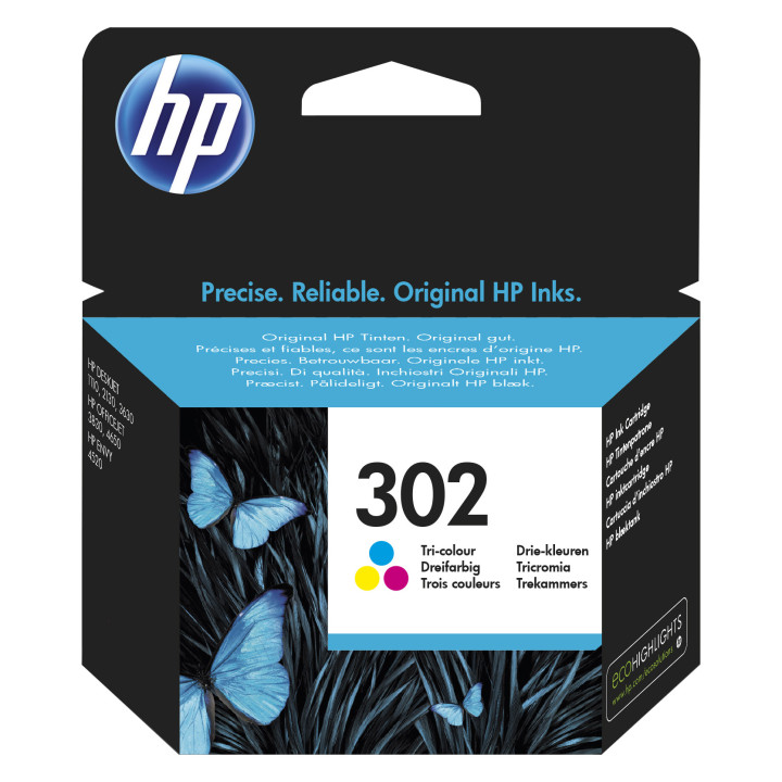 HP Tinteiro original 302 Tricolor
