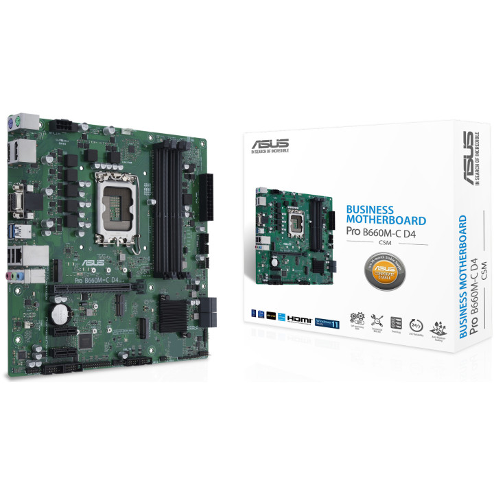 Motherboard ASUS PRO B660M-C D4-CSM Intel B660 LGA 1700 micro ATX