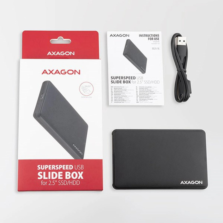 Caixa Externa AXAGON EE25-SL 2.5'', USB 3.0 / SATA III - USB-A