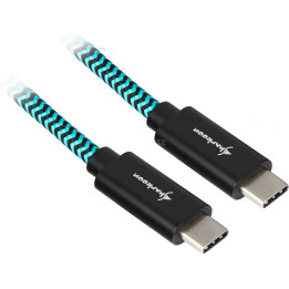 Cabo Sharkoon USB-C 3.2 (Macho) p/ USB-C (Macho) 50cm Preto /Azul