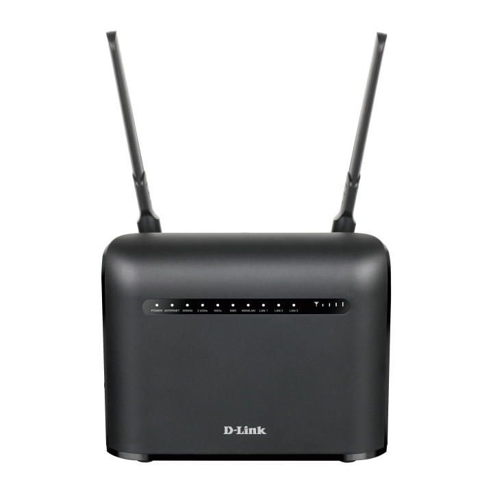 D-Link AC1200 router sem fios Gigabit Ethernet Dual-band (2,4 GHz   5 GHz) 3G 4G Preto