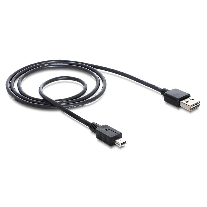 DeLOCK 3m USB 2.0 A - mini USB m m cabo USB USB A Mini-USB A Preto