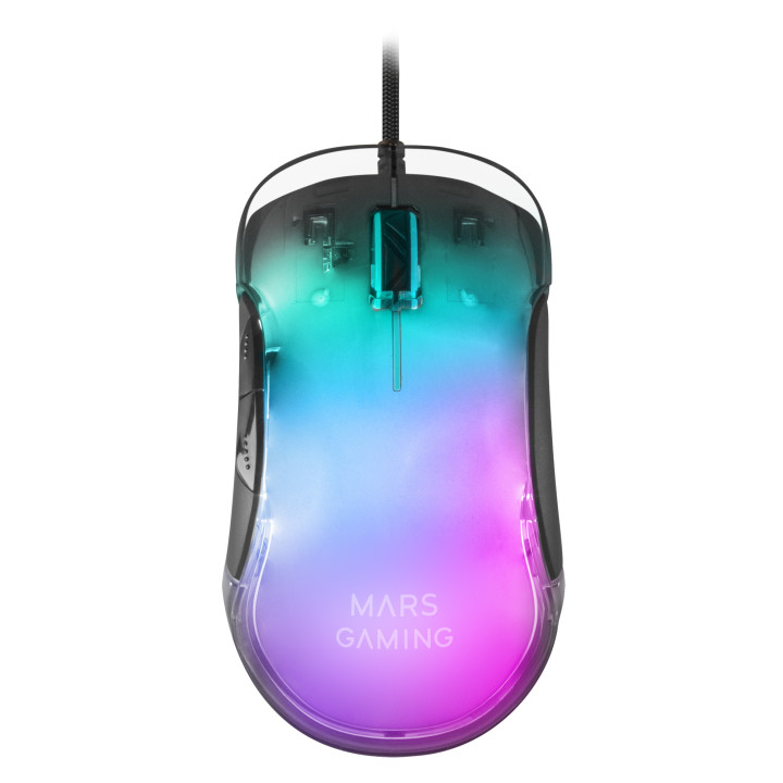 Mars Gaming MMGLOW rato Mão direita USB Type-A 12800 DPI