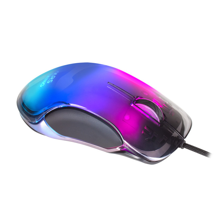 Mars Gaming MMGLOW rato Mão direita USB Type-A 12800 DPI