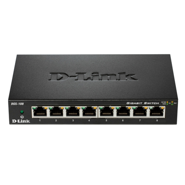 D-Link DGS-108 switch de rede Não-gerido Preto