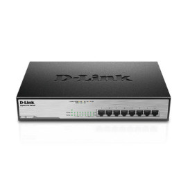 D-Link DGS-1008MP switch de rede Não-gerido Gigabit Ethernet (10 100 1000) Power over Ethernet (PoE) 1U Preto