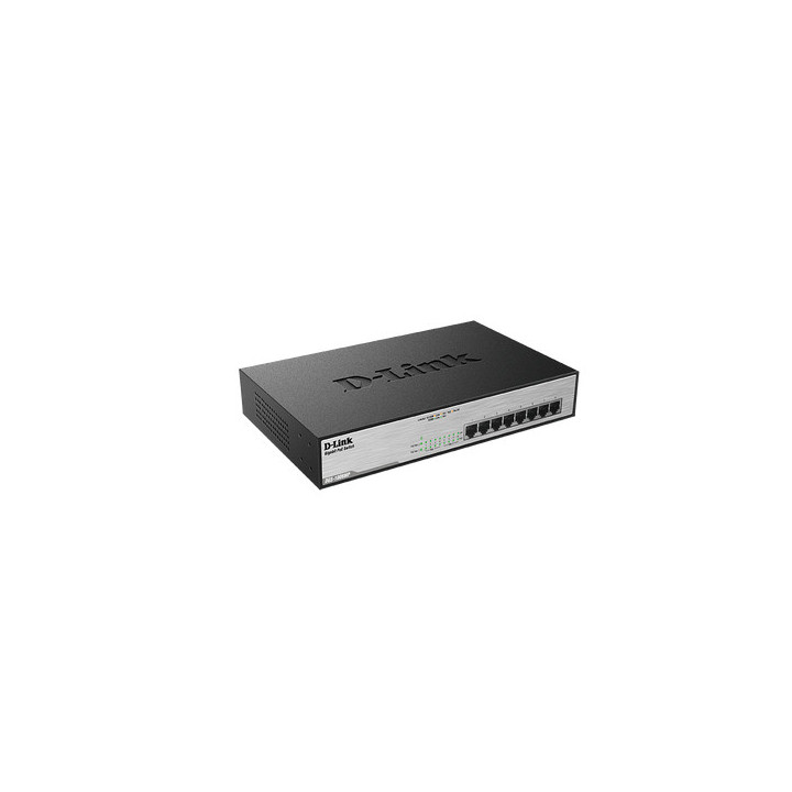 D-Link DGS-1008MP switch de rede Não-gerido Gigabit Ethernet (10 100 1000) Power over Ethernet (PoE) 1U Preto