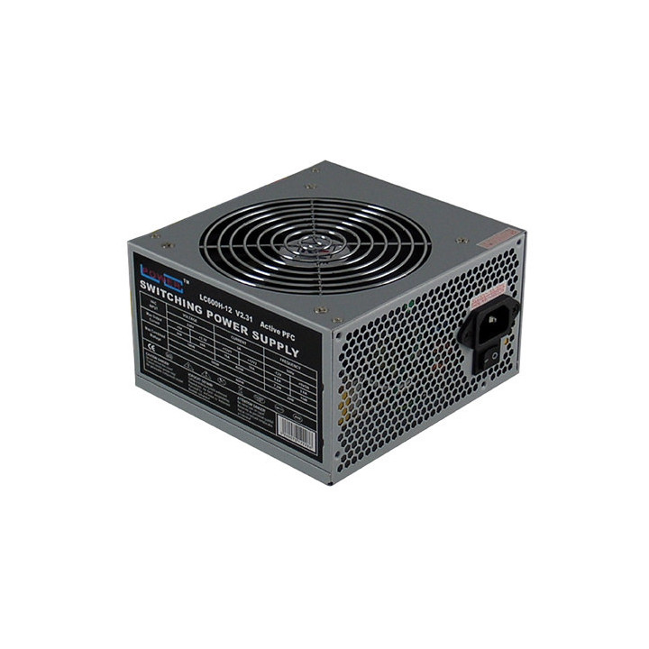 Fonte LC-Power Office Series 600W 120mm, 20/24 pin, 2x PCIe, 6x SATA, active PFC