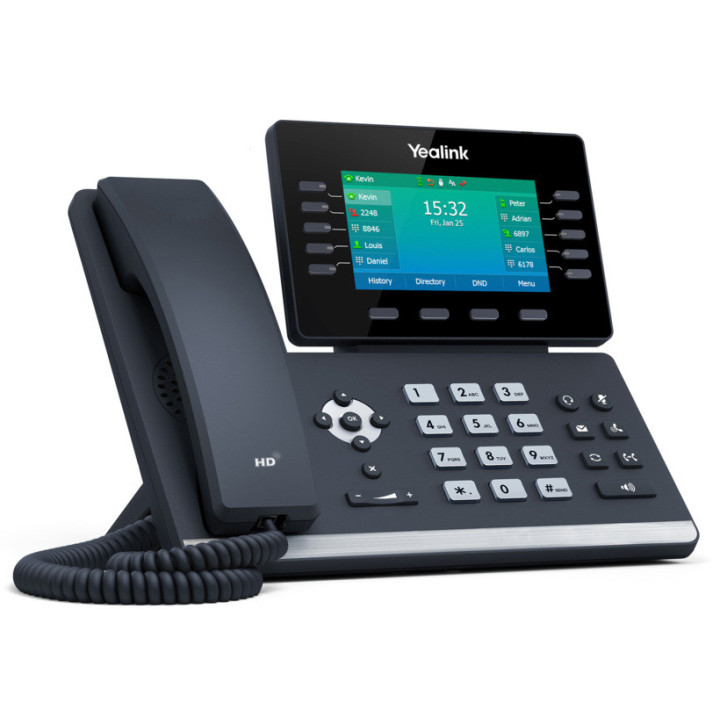 Yealink SIP-T54W telefone IP Preto 10 linhas LCD Wi-Fi