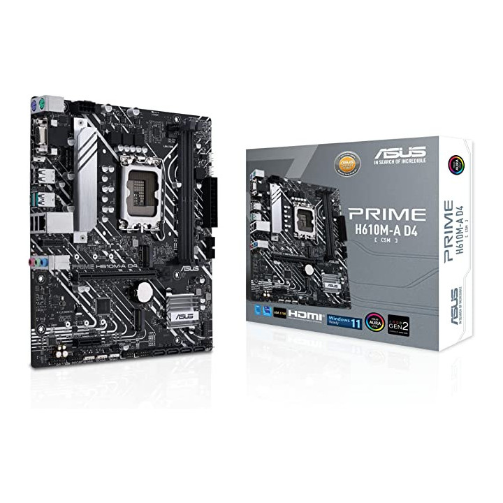 Motherboard ASUS PRIME H610M-A D4-CSM Intel H610 LGA 1700 micro ATX