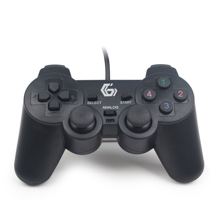 Gembird JPD-UDV-01 controlador de jogo Preto USB 2.0 Gamepad Analógico   Digital PC