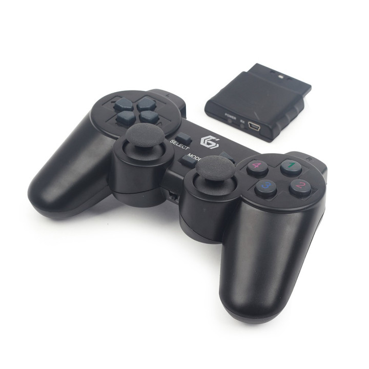 Gembird JPD-WDV-01 controlador de jogo Preto RF Gamepad PC, Playstation 2, Playstation 3