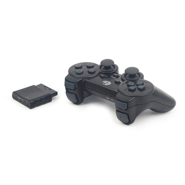Gembird JPD-WDV-01 controlador de jogo Preto RF Gamepad PC, Playstation 2, Playstation 3