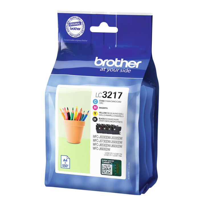 Brother LC-3217VAL tinteiro 4 unidade(s) Original Preto, Ciano, Magenta, Amarelo