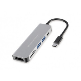 Conceptronic DONN02G hub de interface USB 3.2 Gen 1 (3.1 Gen 1) Type-C 5000 Mbit s Alumínio