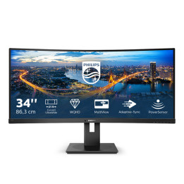 Monitor Philips B Line 345B1C/00 86,4 cm (34") 3440 x 1440 pixels Quad HD LCD Preto