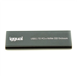 Caixa pata Disco SSD M.2 iggual NVMe / SATA USB-C Preta
