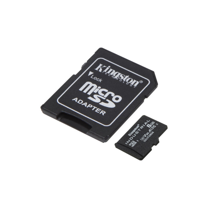 Cartão de memória Kingston Technology Industrial 8GB MicroSDHC UHS-I Classe 10