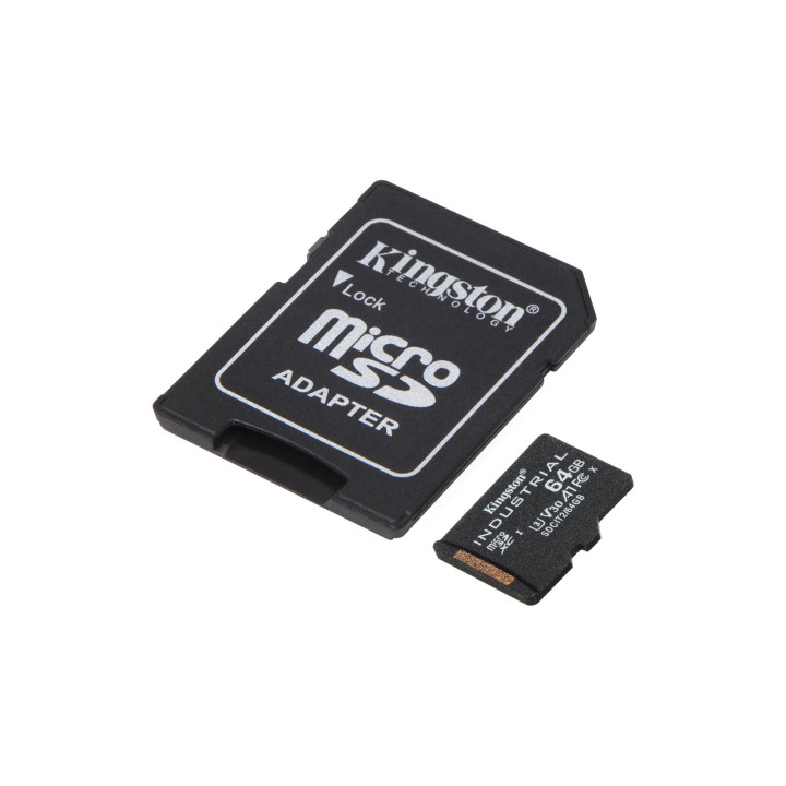 Cartão de memória Kingston Technology Industrial 64GB MicroSDXC UHS-I Classe 10