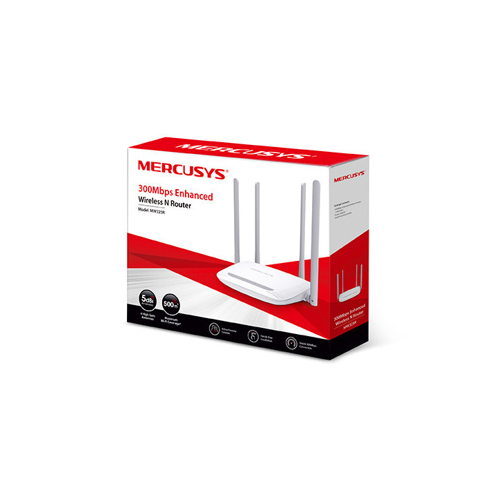 Mercusys MW325R router sem fios Fast Ethernet Single-band (2,4 GHz) 4G Branco