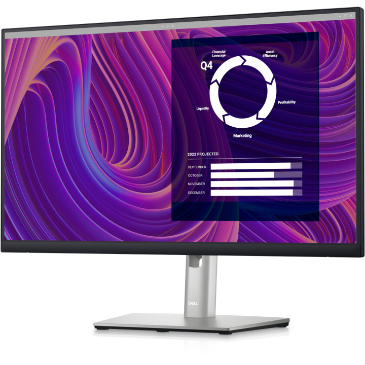 Monitor DELL P Series P2423D 60,5 cm (23.8") 2560 x 1440 pixels Quad HD LCD Preto, Prateado