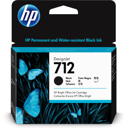 Tinteiro Original HP 712 DesignJet Preto de 80ml