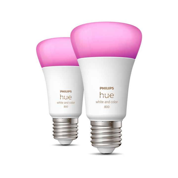 Lâmpada Inteligente Philips HueWCA 9W A60 E27 2P EUR Luz Branca/RGB
