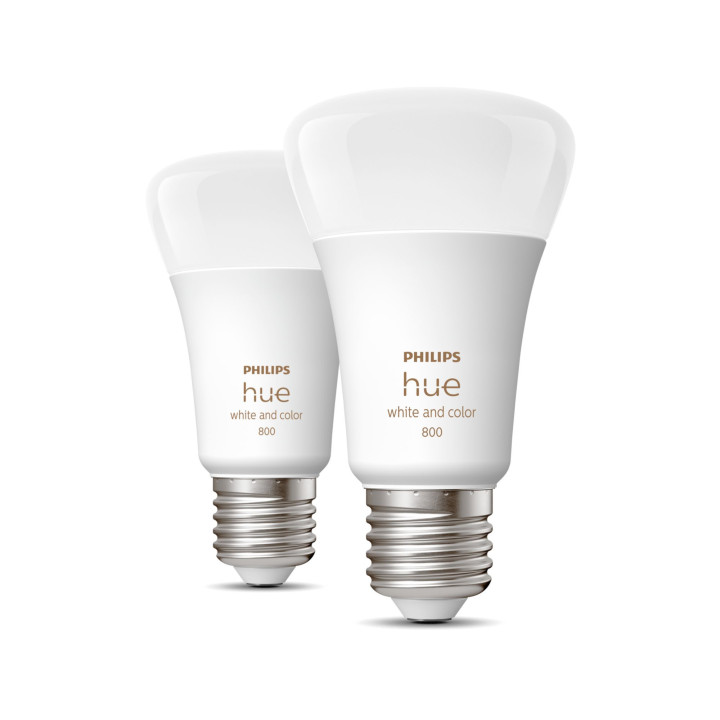 Lâmpada Inteligente Philips HueWCA 9W A60 E27 2P EUR Luz Branca/RGB (2 Pack)