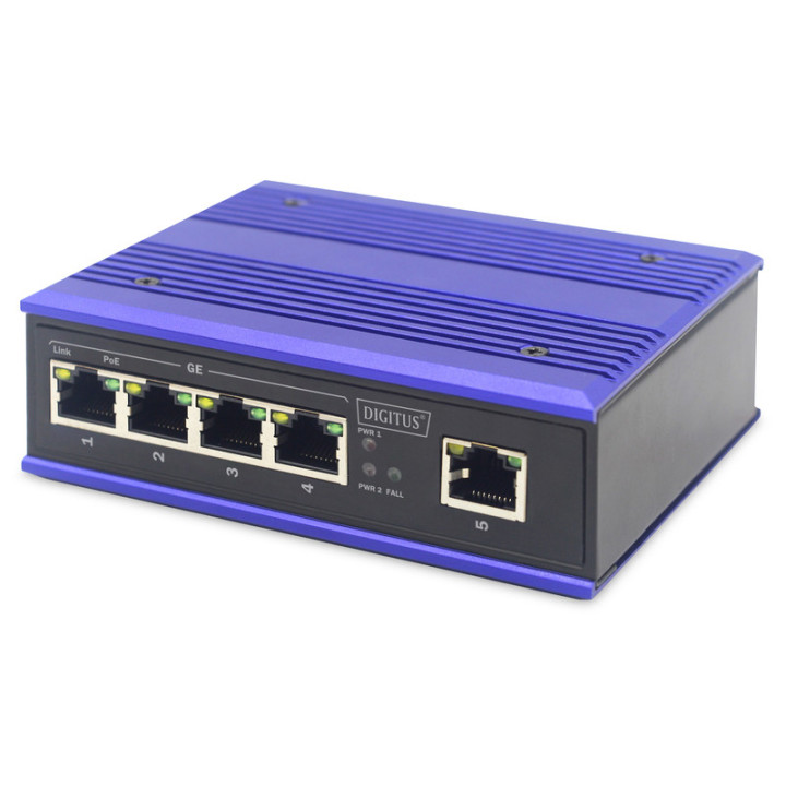 ASSMANN Electronic DN-651120 switch de rede Gigabit Ethernet (10 100 1000) Power over Ethernet (PoE) Preto, Azul