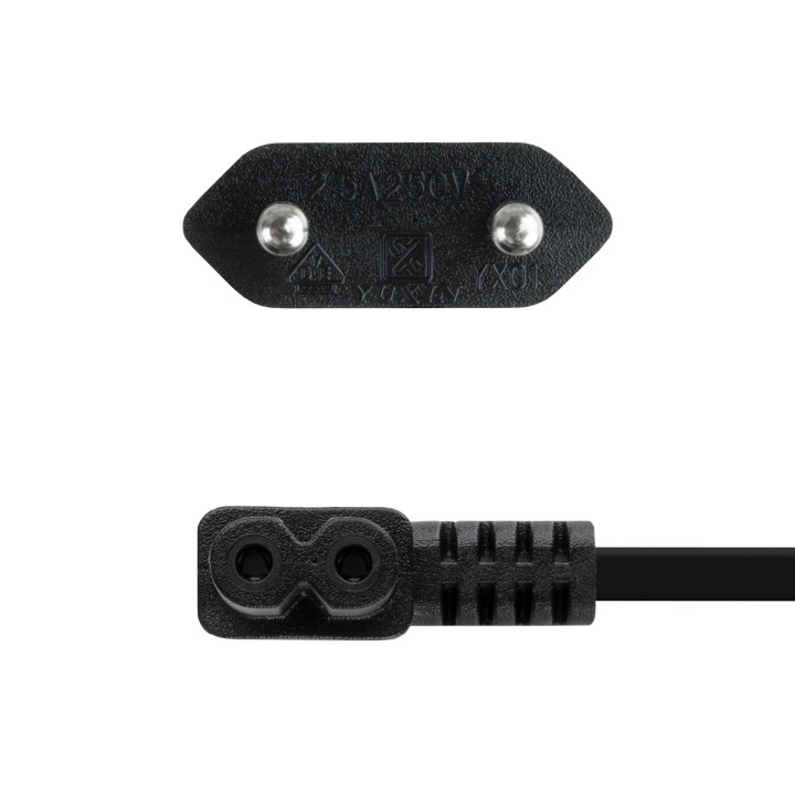 TooQ 10.22.0503 cabo de energia Preto 3 m CEE7 16 Acoplador C7