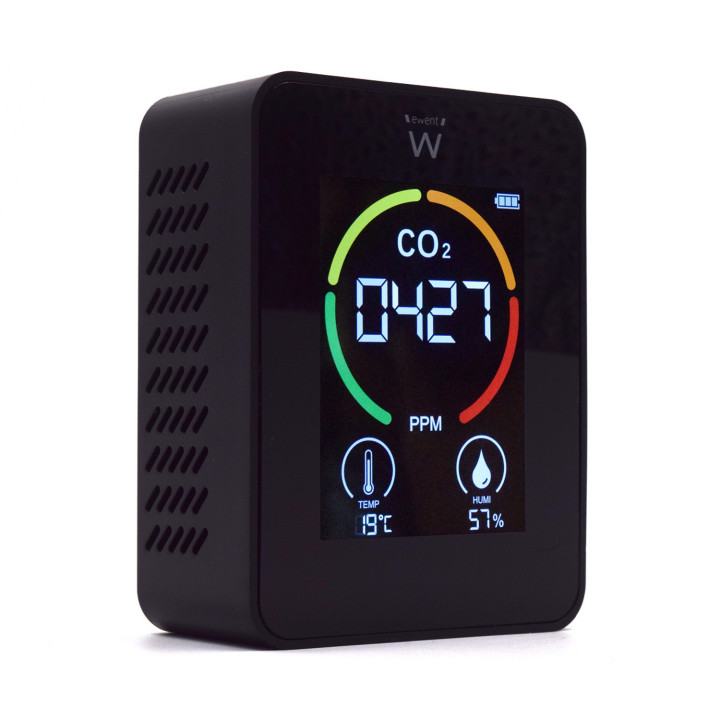 Ewent EW2420 medidor de qualidade do ar Preto