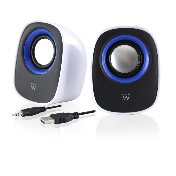 Ewent EW3513 altifalante 1-way Preto, Azul, Branco Com fios 5 W
