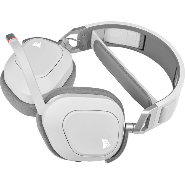 Corsair HS80 RGB Auscultadores Sem fios Fita de cabeça Jogos Branco