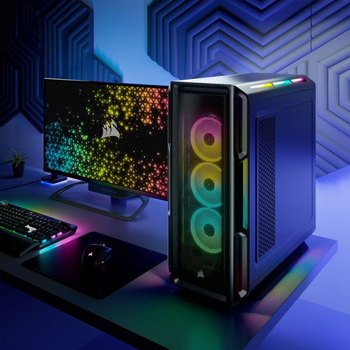 Caixa ATX Corsair 5000T iCUE RGB Preto Vidro Temperado