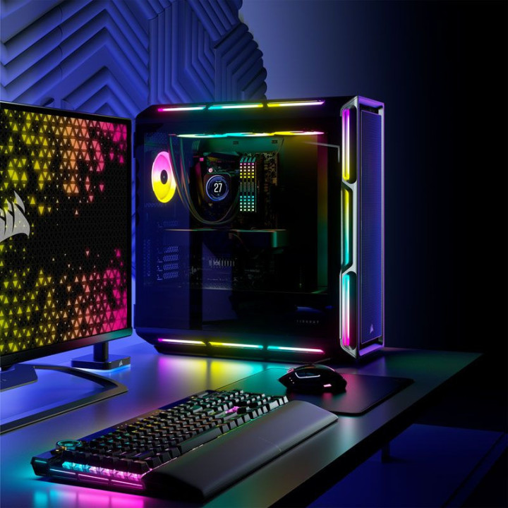 Caixa ATX Corsair 5000T iCUE RGB Preto Vidro Temperado