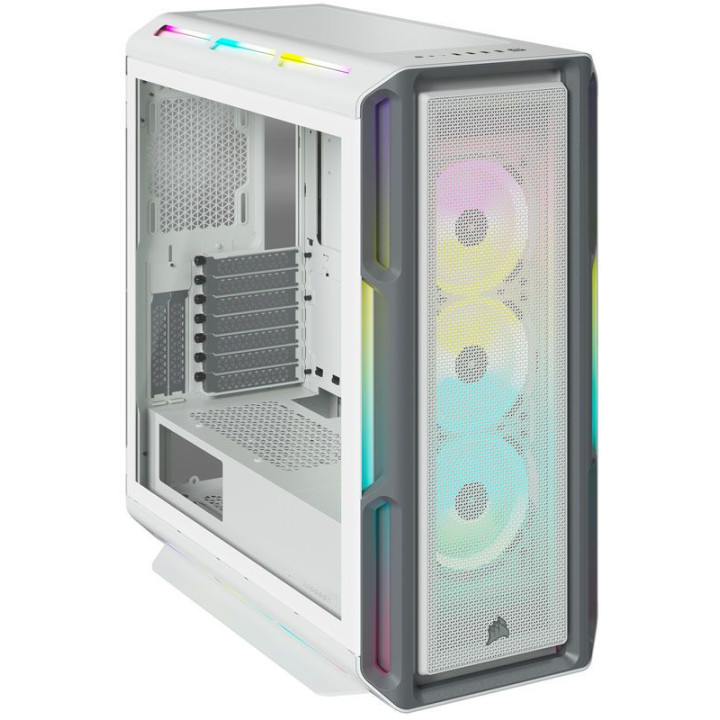 Caixa ATX Corsair 5000T iCUE RGB Branco Vidro Temperado