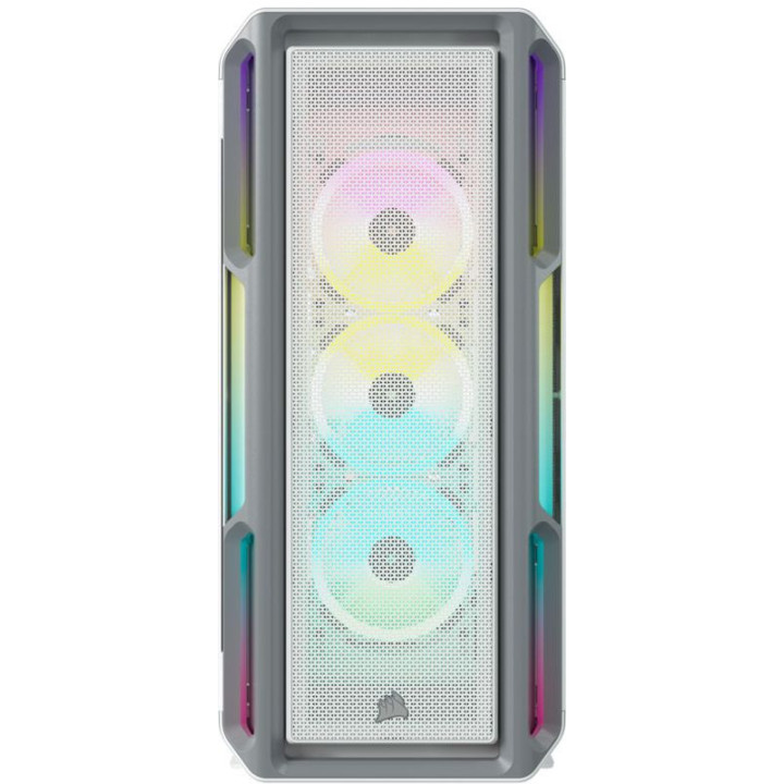 Caixa ATX Corsair 5000T iCUE RGB Branco Vidro Temperado