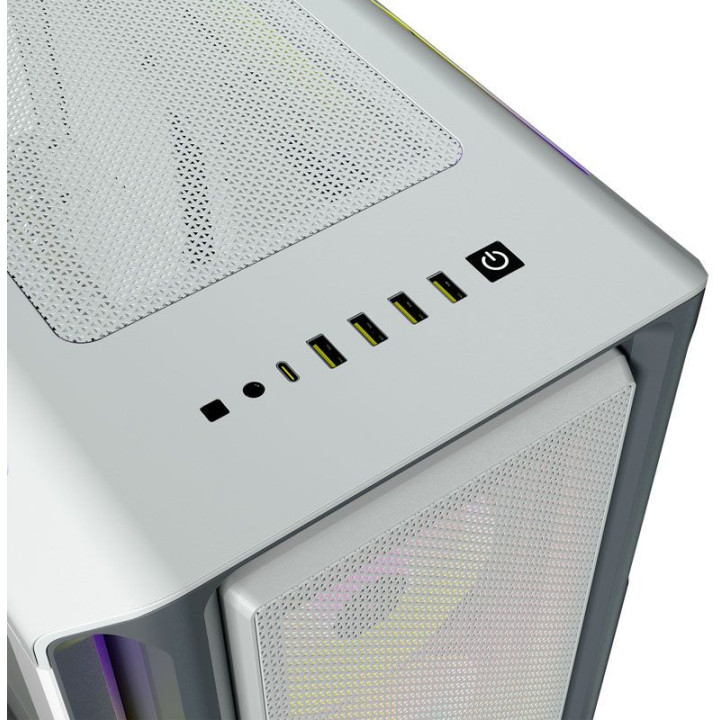 Caixa ATX Corsair 5000T iCUE RGB Branco Vidro Temperado