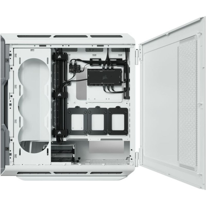 Caixa ATX Corsair 5000T iCUE RGB Branco Vidro Temperado